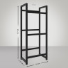 Estantería para Cajas de Bebidas Stack Negro,116x47x31 cm