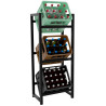 Estantería para Cajas de Bebidas Stack Negro,116x47x31 cm