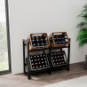 Estantería para Cajas de Bebidas Stack Negro,75x91x31 cm