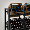 Estantería para Cajas de Bebidas Stack Negro,75x91x31 cm