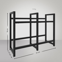 Estantería para Cajas de Bebidas Stack Negro,75x91x31 cm