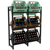 Estantería para Cajas de Bebidas Stack Negro,116x91x31 cm