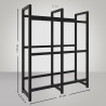 Estantería para Cajas de Bebidas Stack Negro,116x91x31 cm