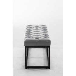 Taburete Pie de Cama Amun Con Base en Negro Gris,100 cm