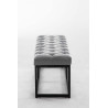 Taburete Pie de Cama Amun Con Base en Negro Gris,100 cm