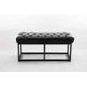 Taburete Pie de Cama Amun Con Base en Negro Negro,100 cm