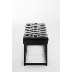 Taburete Pie de Cama Amun Con Base en Negro Negro,100 cm