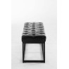 Taburete Pie de Cama Amun Con Base en Negro Negro,100 cm
