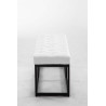 Taburete Pie de Cama Amun Con Base en Negro Blanco,100 cm