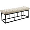 Taburete Pie de Cama Amun Con Base en Negro Crema,120 cm