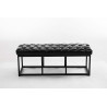 Taburete Pie de Cama Amun Con Base en Negro Negro,120 cm