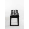Taburete Pie de Cama Amun Con Base en Negro Negro,120 cm