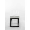 Taburete Pie de Cama Amun Con Base en Negro Blanco,120 cm