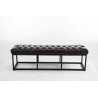 Taburete Pie de Cama Amun Con Base en Negro Marrón,150 cm