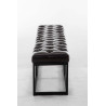 Taburete Pie de Cama Amun Con Base en Negro Marrón,150 cm