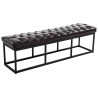 Taburete Pie de Cama Amun Con Base en Negro Marrón,150 cm