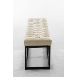 Taburete Pie de Cama Amun Con Base en Negro Crema,150 cm