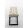 Taburete Pie de Cama Amun Con Base en Negro Crema,150 cm