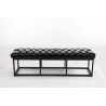 Taburete Pie de Cama Amun Con Base en Negro Negro,150 cm
