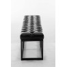 Taburete Pie de Cama Amun Con Base en Negro Negro,150 cm