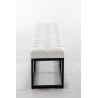 Taburete Pie de Cama Amun Con Base en Negro Blanco,150 cm
