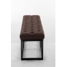 Taburete Pie de Cama Amun Tela & Negro Marrón,150 cm