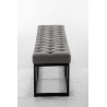 Taburete Pie de Cama Amun Tela & Negro Gris,150 cm