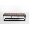 Taburete Pie de Cama Amun Tela & Negro Gris topo,150 cm