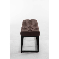 Taburete Pie de Cama Amun Tela & Negro Marrón,120 cm