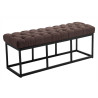 Taburete Pie de Cama Amun Tela & Negro Marrón,120 cm