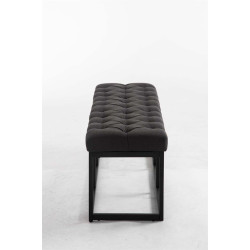 Taburete Pie de Cama Amun Tela & Negro Gris oscuro,120 cm
