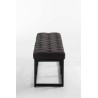 Taburete Pie de Cama Amun Tela & Negro Gris oscuro,120 cm