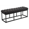 Taburete Pie de Cama Amun Tela & Negro Gris oscuro,120 cm