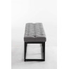 Taburete Pie de Cama Amun Tela & Negro Gris,120 cm