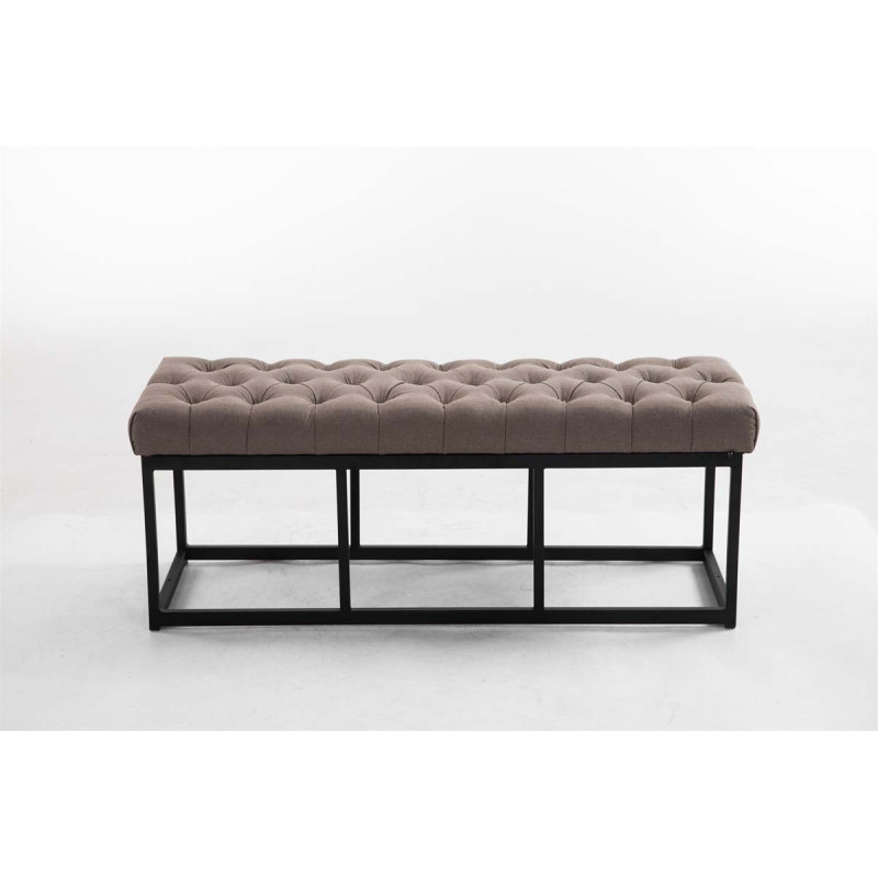 Taburete Pie de Cama Amun Tela & Negro Gris topo,120 cm