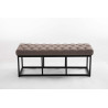 Taburete Pie de Cama Amun Tela & Negro Gris topo,120 cm