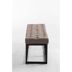 Taburete Pie de Cama Amun Tela & Negro Gris topo,120 cm