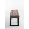 Taburete Pie de Cama Amun Tela & Negro Gris topo,120 cm