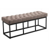 Taburete Pie de Cama Amun Tela & Negro Gris topo,120 cm