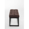 Taburete Pie de Cama Amun Tela & Negro Marrón,100 cm