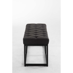 Taburete Pie de Cama Amun Tela & Negro Gris oscuro,100 cm