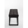 Taburete Pie de Cama Amun Tela & Negro Gris oscuro,100 cm