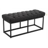 Taburete Pie de Cama Amun Tela & Negro Gris oscuro,100 cm