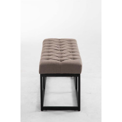 Taburete Pie de Cama Amun Tela & Negro Gris topo,100 cm