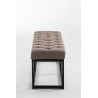 Taburete Pie de Cama Amun Tela & Negro Gris topo,100 cm