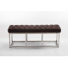Taburete Pie de Cama Amun en Tela Marrón,120 cm