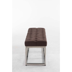 Taburete Pie de Cama Amun en Tela Marrón,120 cm