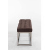 Taburete Pie de Cama Amun en Tela Marrón,120 cm