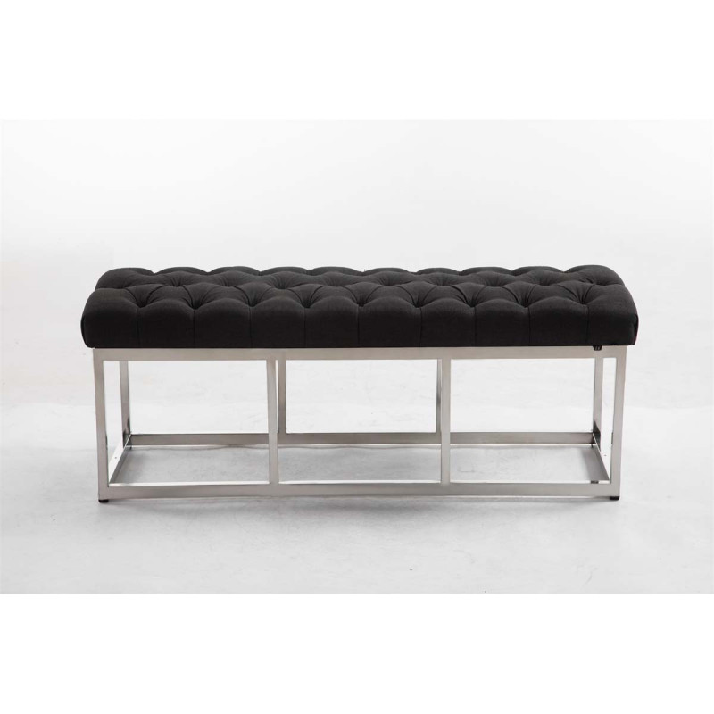 Taburete Pie de Cama Amun en Tela Gris oscuro,120 cm