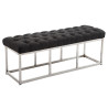 Taburete Pie de Cama Amun en Tela Gris oscuro,120 cm